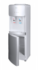 Кулер напольный со шкафчиком Ecotronic J21-LCE электронное охлаждение, нажим кружкой, бело-серебристый